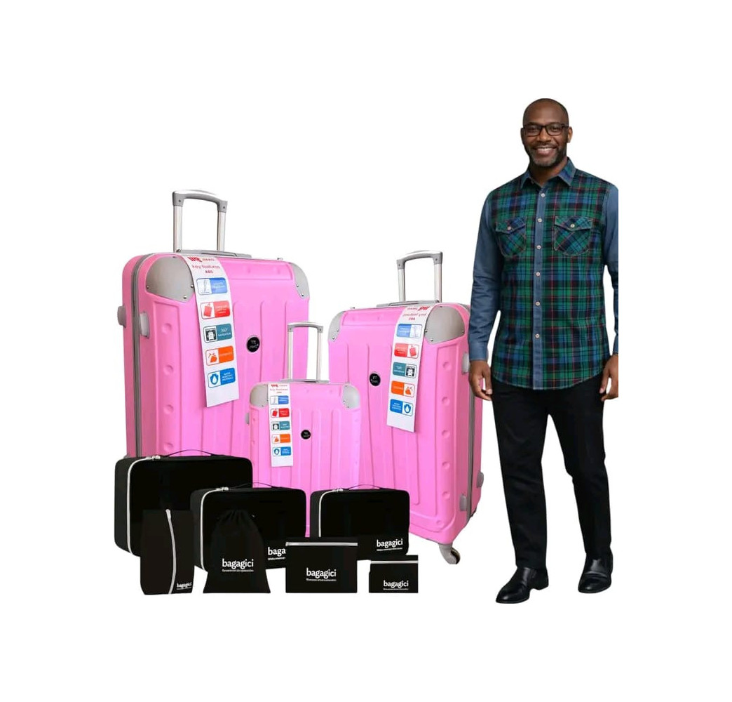 VALISE 3 PIÈCES + 7 ACCESSOIRES D'ORGANISATION