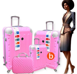 VALISE RIGIDE 4 PIÈCES ABS