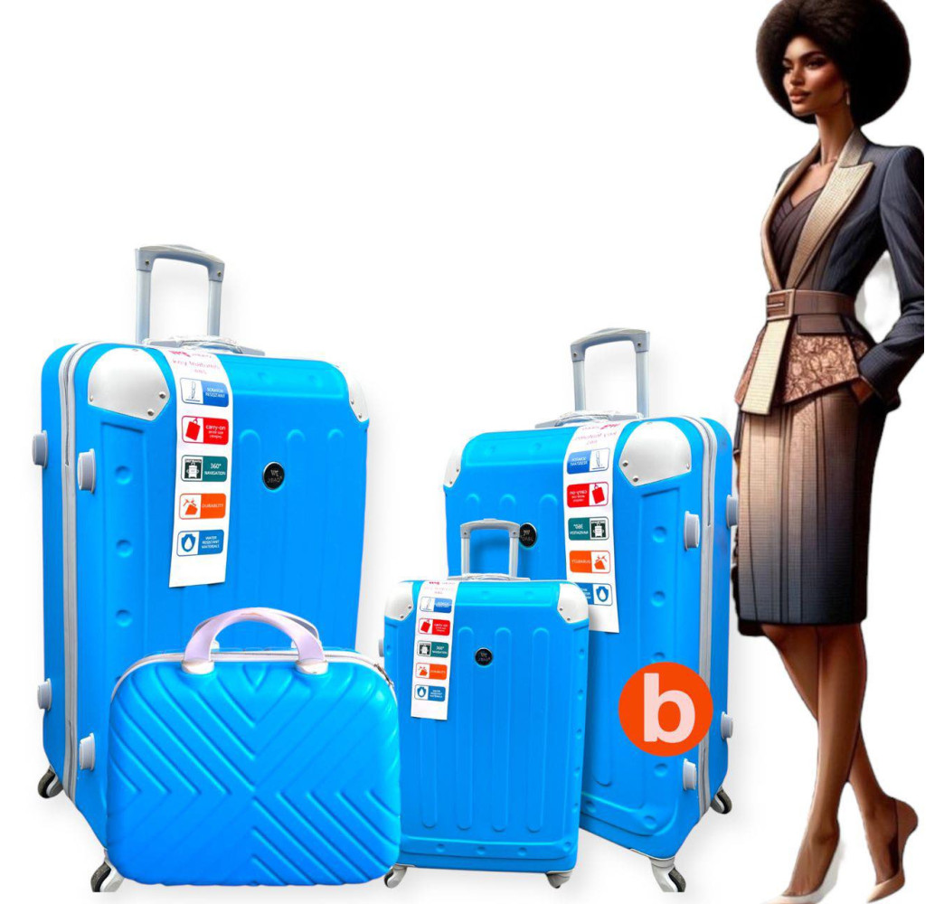 🧳 VALISE RIGIDE 4 PIÈCES ABS – COLLECTION VOYAGE PREMIUM