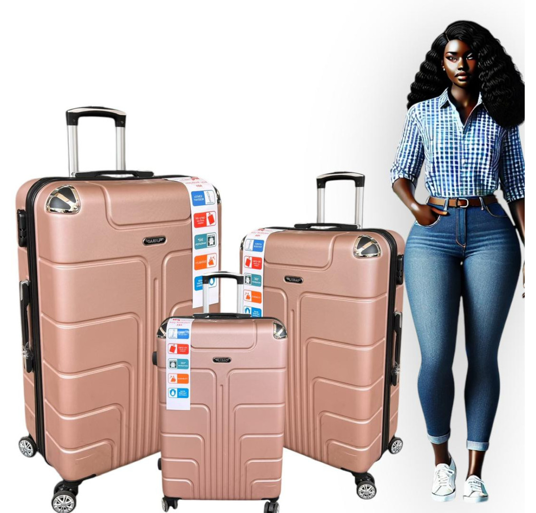 VALISE RIGIDE 3 PIÈCES ABS