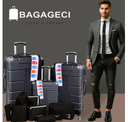 VALISE 3 PIÈCES + 7 ACCESSOIRES D'ORGANISATION