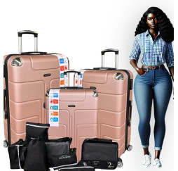 VALISE 3 PIÈCES + 7 ACCESSOIRES D'ORGANISATION