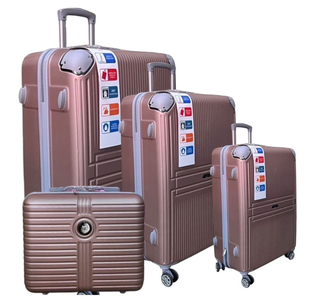 VALISE RIGIDE 4 PIÈCES ABS DURABLE