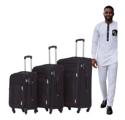 Ensemble de 3 Valises en Tissu Durable - Polyvalence et Résistance
