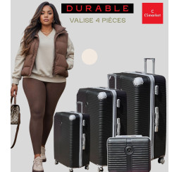 🧳 VALISE RIGIDE 4 PIÈCES ABS – COLLECTION VOYAGE PREMIUM