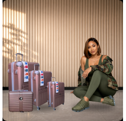 VALISE RIGIDE 4 PIÈCES ABS DURABLE