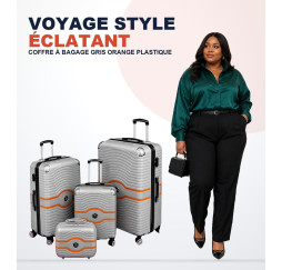🧳 VALISE RIGIDE 4 PIÈCES ABS – COLLECTION VOYAGE PREMIUM